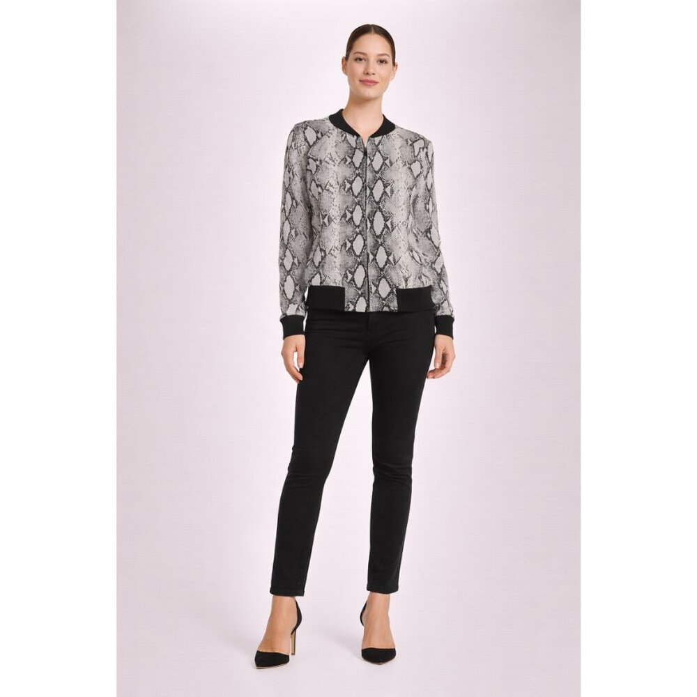 NWT L'AGENCE Lacy Knit Bomber Jacket